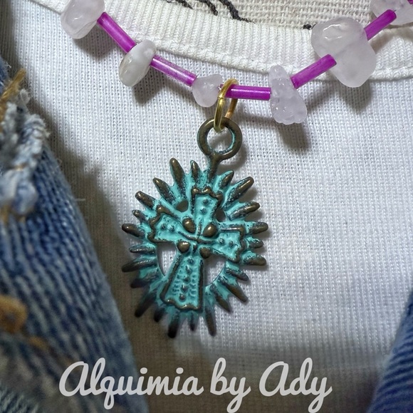 Alquimia by Ady Turquoise Cross Necklace - Picture 4 of 4